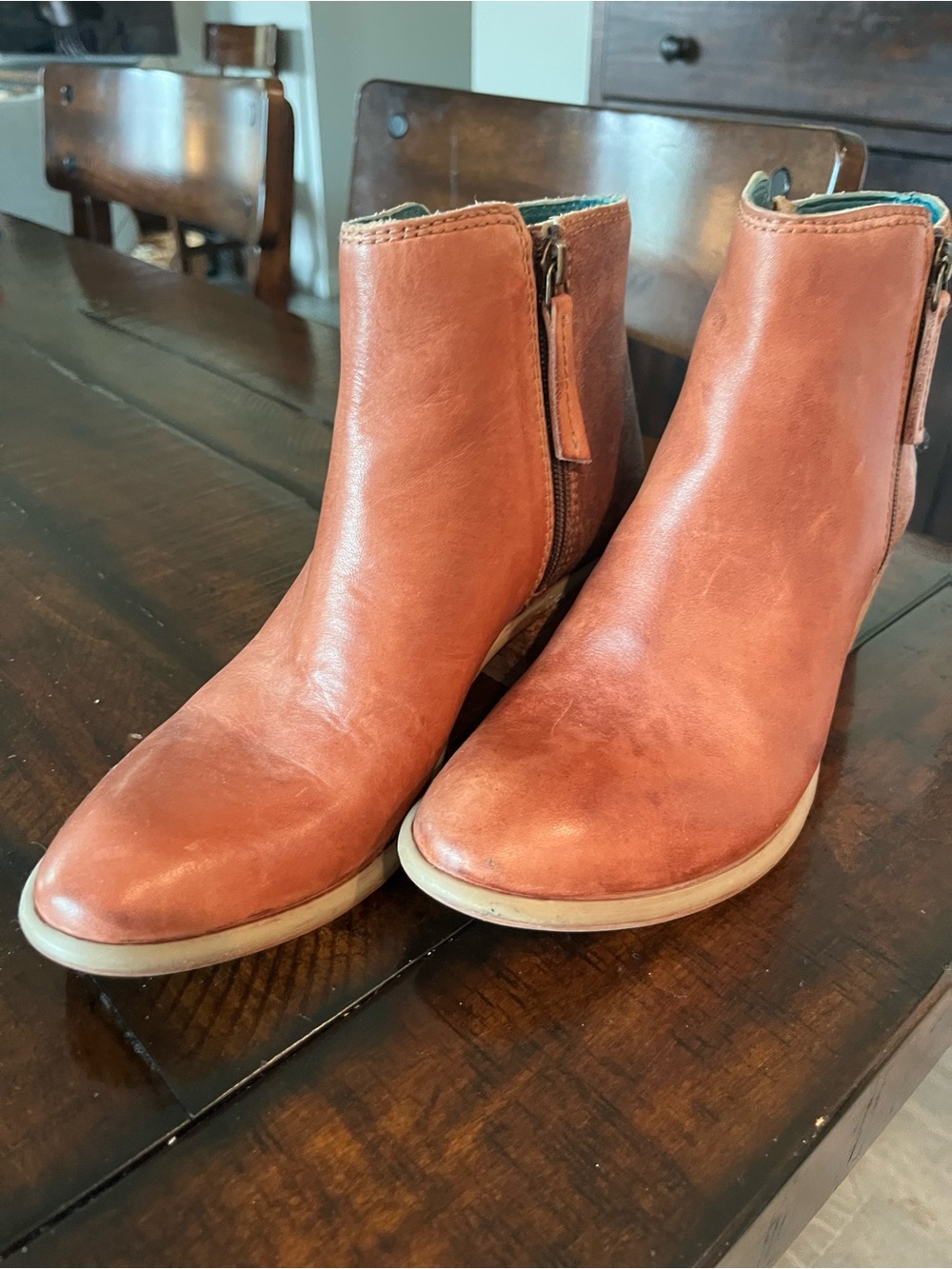 BED|STU  Roan Brown Leather Side-Zip Ankle Booties